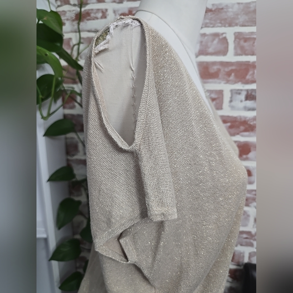 Charlie Paige womens sweater sz petite small gold - Picture 2 of 4